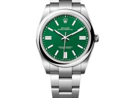 Rolex Oyster Perpetual 41 124300 (2024) - Groen wijzerplaat 41mm Staal