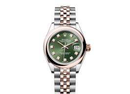 Rolex Lady-Datejust 279161-0007 (2024) - Green dial 28 mm Steel case