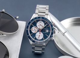 TAG Heuer Carrera Calibre 16 CV201AR.BA0715 (Unknown (random serial)) - Blue dial 41 mm Steel case