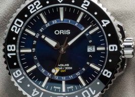 Oris Aquis GMT Date 01 798 7754 4135-07 8 24 05PEB (Onbekend (willekeurig serienummer)) - Blauw wijzerplaat 44mm Staal