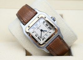 Cartier Santos Galbée 1566 (Unknown (random serial)) - White dial 29 mm Gold/Steel case