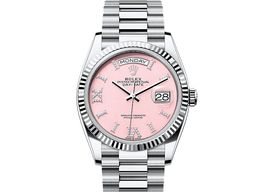 Rolex Day-Date 36 128236 (2025) - Roze wijzerplaat 36mm Platina