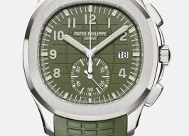 Patek Philippe Aquanaut 5968G-010 (2024) - Groen wijzerplaat 42mm Witgoud