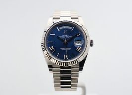 Rolex Day-Date 40 228239 (2021) - Blauw wijzerplaat 40mm Witgoud