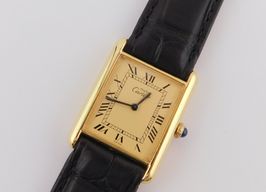 Cartier Tank Vermeil 6 (1990) - Yellow dial 23 mm Silver case