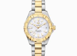 TAG Heuer Aquaracer Lady WBD1320.BB0320 (2026) - Wit wijzerplaat 32mm Goud/Staal