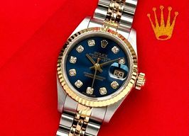 Rolex Lady-Datejust 79173 (2000) - Blue dial 26 mm Gold/Steel case
