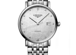 Longines Elegant L4.810.4.77.6 (2024) - Zilver wijzerplaat 37mm Staal