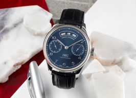 IWC Portuguese Annual Calendar IW503502 (Unknown (random serial)) - Blue dial 44 mm Steel case