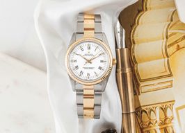 Rolex Oyster Perpetual 34 14233 (Unknown (random serial)) - White dial 34 mm Gold/Steel case