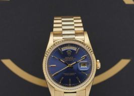 Rolex Day-Date 36 18238 (1990) - Blue dial 36 mm Yellow Gold case