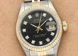 Rolex Lady-Datejust 69173 (1990) - Black dial 26 mm Gold/Steel case