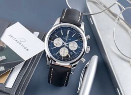 Breitling Transocean Chronograph AB0152 (Onbekend (willekeurig serienummer)) - Zwart wijzerplaat 43mm Staal