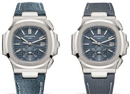Patek Philippe Nautilus 5980/60G-001 (2025) - Blauw wijzerplaat 41mm Witgoud