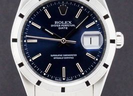 Rolex Oyster Perpetual Date 15210 (1999) - Blauw wijzerplaat 34mm Staal