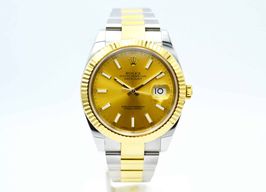 Rolex Datejust 41 126333 (2017) - Champagne wijzerplaat 41mm Goud/Staal