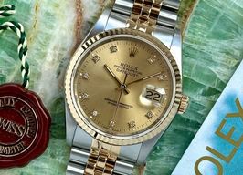 Rolex Datejust 36 16233 (1988) - Gold dial 36 mm Gold/Steel case