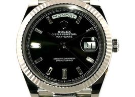 Rolex Day-Date 40 228239 (2021) - Black dial 40 mm White Gold case