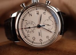IWC Portuguese Chronograph IW390403 (2013) - Silver dial 42 mm Steel case
