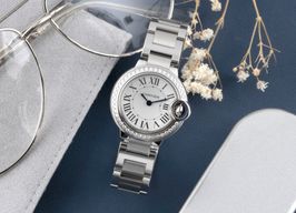 Cartier Ballon Bleu 28mm W4BB0015 (Onbekend (willekeurig serienummer)) - Zilver wijzerplaat 29mm Staal