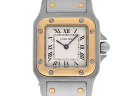 Cartier Santos Galbée 1567 (1998) - White dial 24 mm Gold/Steel case