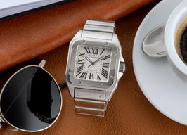 Cartier Santos 100 2656 (2008) - Wit wijzerplaat 38mm Staal