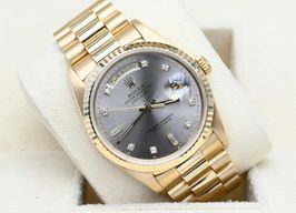 Rolex Day-Date 36 18238 (1991) - Grey dial 36 mm Yellow Gold case