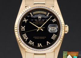 Rolex Day-Date 36 18238 (1993) - Zwart wijzerplaat 36mm Geelgoud