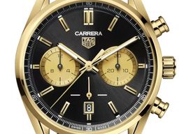 TAG Heuer Carrera CBN2044.FC8313 (2024) - Black dial 42 mm Yellow Gold case