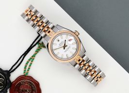 Rolex Lady-Datejust 179173 (2005) - White dial 26 mm Gold/Steel case