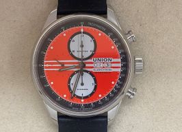 Union Glashütte Viro Chronograph D011.414.16.420.09 (Unknown (random serial)) - Red dial 44 mm Steel case