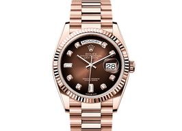 Rolex Day-Date 36 128235 (2025) - Bruin wijzerplaat 36mm Roségoud