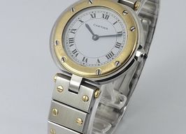 Cartier Santos 8191 (2000) - Silver dial 27 mm Gold/Steel case