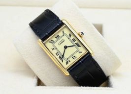 Cartier Tank Vermeil 590005 (Onbekend (willekeurig serienummer)) - Geel wijzerplaat 23mm Zilver