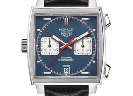 TAG Heuer Monaco Calibre 11 CAW211P.FC6356 (2023) - Blauw wijzerplaat 39mm Staal