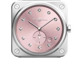 Bell & Ross BR S BRS-PK-ST-LGD/SST (2024) - Roze wijzerplaat 40mm Staal