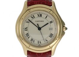 Cartier Cougar 116000R (Onbekend (willekeurig serienummer)) - Beige wijzerplaat 33mm Geelgoud