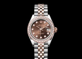 Rolex Lady-Datejust 279381RBR (2023) - Brown dial 30 mm Gold/Steel case