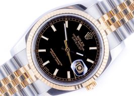 Rolex Datejust 36 116233 (2006) - Zwart wijzerplaat 36mm Goud/Staal