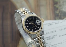 Rolex Lady-Datejust 69173 (1984) - Black dial 26 mm Gold/Steel case