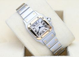 Cartier Santos Galbée 1567 (2001) - White dial 24 mm Gold/Steel case