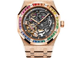 Audemars Piguet Royal Oak Double Balance Wheel Openworked 15412OR.YG.1224OR.01-B (2025) - Transparent dial 41 mm Rose Gold case