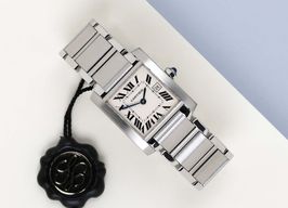 Cartier Tank Française W51011Q3 (2001) - Silver dial 25 mm Steel case