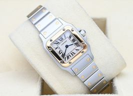 Cartier Santos Galbée 1567 (2001) - White dial 24 mm Gold/Steel case
