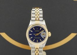 Rolex Lady-Datejust 69173 (1989) - Blauw wijzerplaat 26mm Goud/Staal
