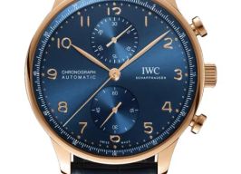 IWC Portuguese Chronograph IW371614 (2026) - Blue dial 41 mm Red Gold case