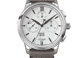 Glashütte Original Senator Chronograph Panorama Date 1-37-01-05-02-36 (2024) - Silver dial 42 mm Steel case