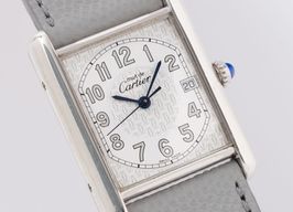 Cartier Tank 2414 (1990) - Wit wijzerplaat 26mm Zilver