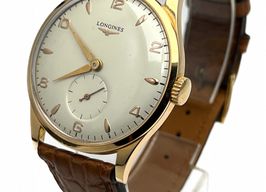 Longines Vintage 6480.3 (1954) - Silver dial 38 mm Yellow Gold case