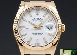 Rolex Datejust 36 116138 (2005) - White dial 36 mm Yellow Gold case
